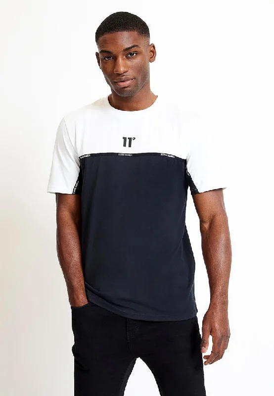 Men's printed Hawaiian t - shirts for tropical vacationsColour Block Taped T-Shirt - Black / White Men's printed Hawaiian t - shirts for tropical vacationsColour Block Taped T-Shirt - Black / White