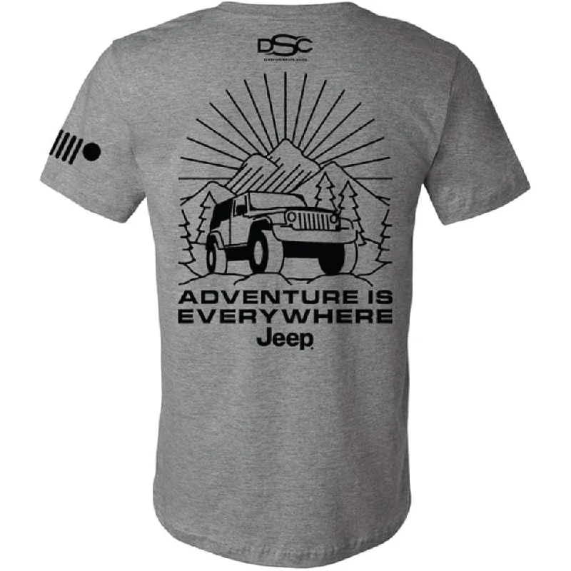 Men's plus - size pocket t - shirts with a classic lookMens Jeep® Wrangler Burst T-Shirt - Triblend Grey Men's plus - size pocket t - shirts with a classic lookMens Jeep® Wrangler Burst T-Shirt - Triblend Grey