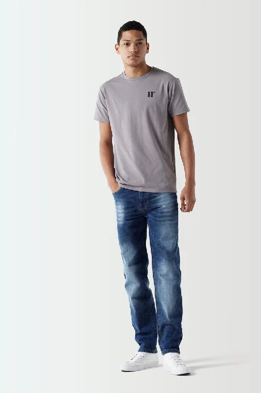 Men's distressed denim - look t - shirts with a rugged appealCore Muscle Fit T-Shirt - Frost Grey
