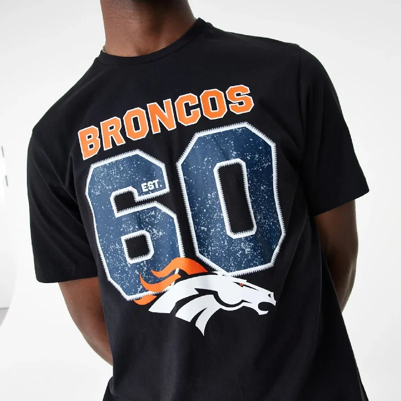 Men's polo t - shirts with a contrast collar for a preppy lookDenver Broncos NFL Wordmark Black T-Shirt Men's polo t - shirts with a contrast collar for a preppy lookDenver Broncos NFL Wordmark Black T-Shirt