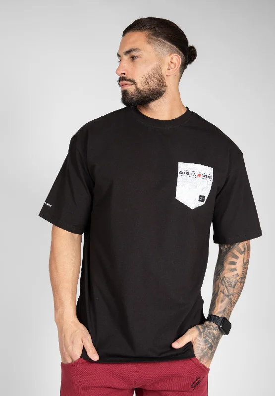 Men's smart - casual checkered t - shirts for semi - formal occasionsDover Oversized T-Shirt - Black Men's smart - casual checkered t - shirts for semi - formal occasionsDover Oversized T-Shirt - Black