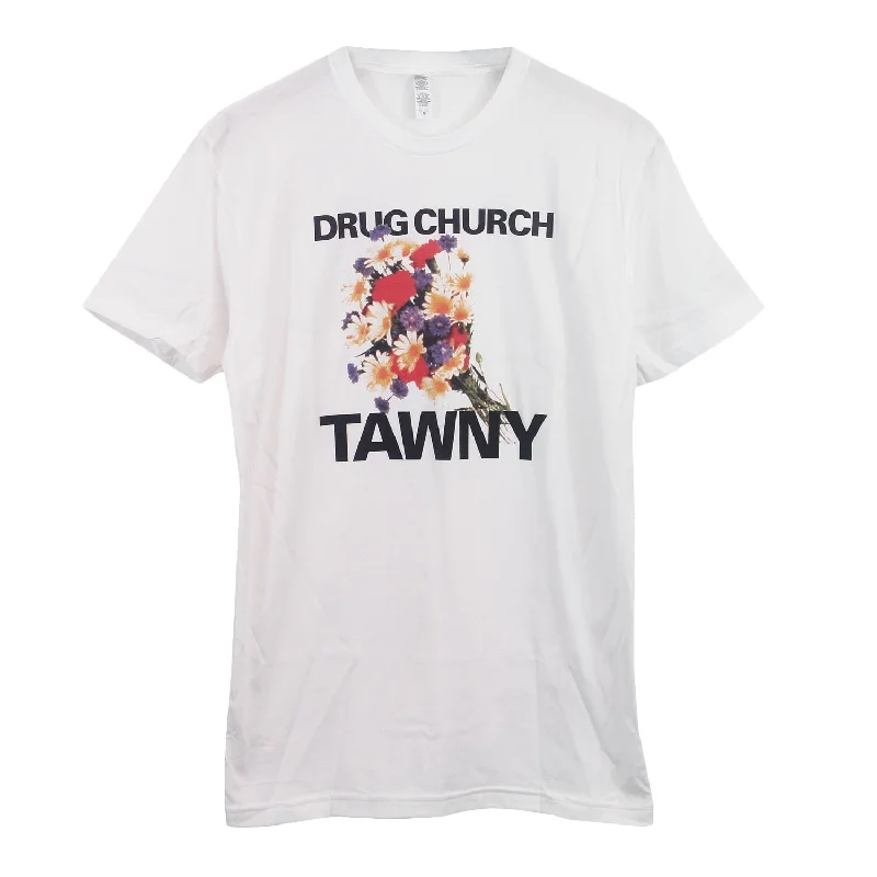 Men's slim - fit graphic t - shirts with vintage rock band printsBouquet White - Tee Men's slim - fit graphic t - shirts with vintage rock band printsBouquet White - Tee