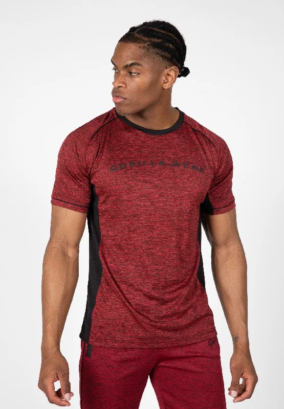 Men's polo t - shirts with a contrast collar for a preppy lookFremont T-Shirt - Burgundy/Black Men's polo t - shirts with a contrast collar for a preppy lookFremont T-Shirt - Burgundy/Black