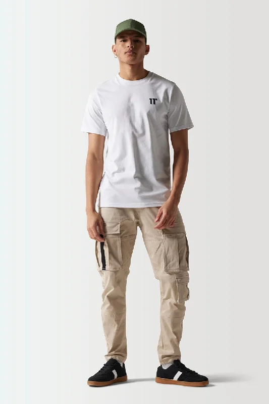 Men's distressed denim - look t - shirts with a rugged appealFuture Tech Back Graphic T-Shirt - White Men's distressed denim - look t - shirts with a rugged appealFuture Tech Back Graphic T-Shirt - White