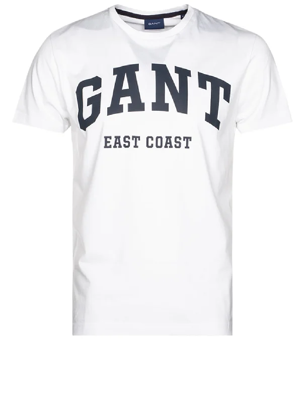 Men's distressed denim - look t - shirts with a rugged appealLogo Short Sleeve T-shirt White