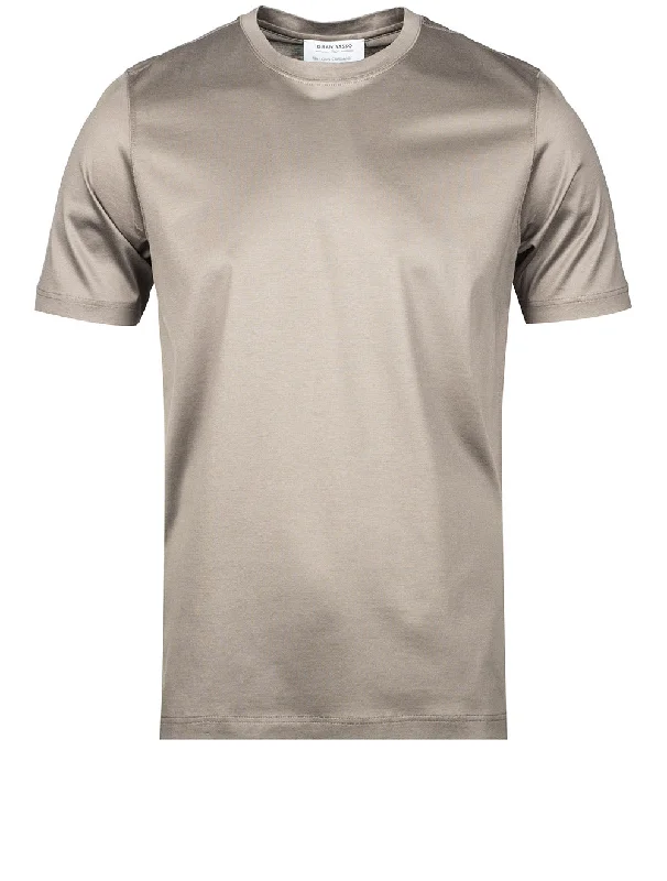 Men's polo t - shirts with a contrast collar for a preppy lookT-Shirt Khaki