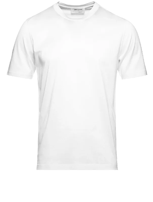Men's long - sleeve henley t - shirts with button - down placketsT-shirt White