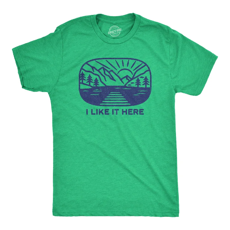Men's printed Hawaiian t - shirts for tropical vacationsI Like It Here Men's T Shirt Men's printed Hawaiian t - shirts for tropical vacationsI Like It Here Men's T Shirt