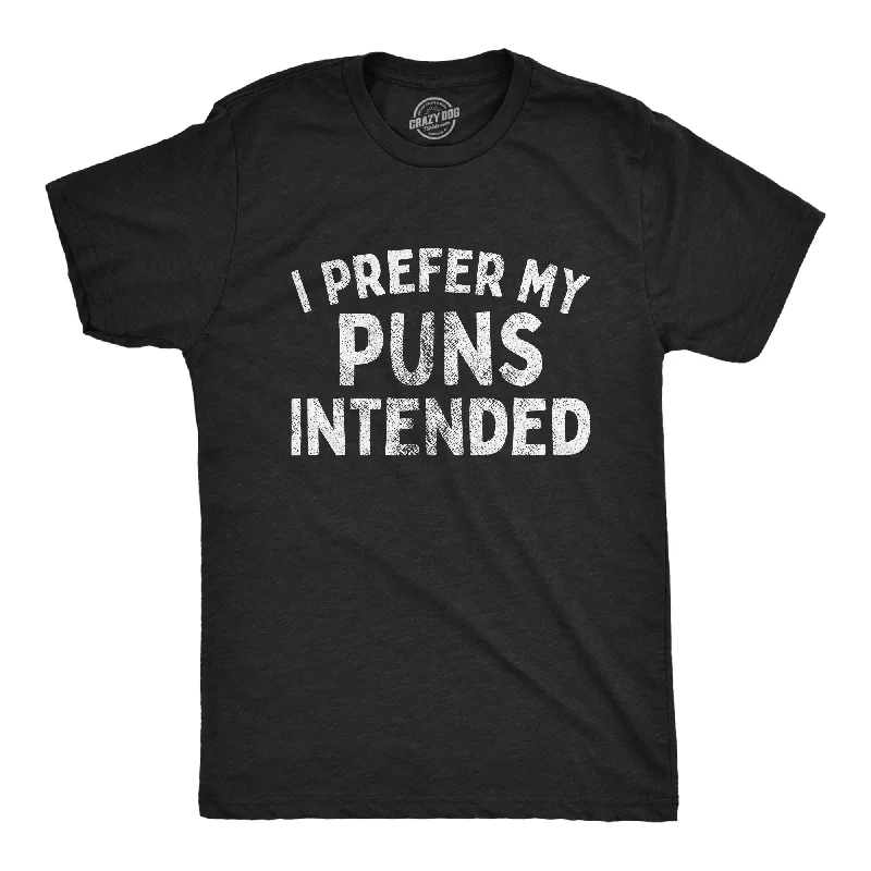 Men's short - sleeve linen t - shirts for summer beach outingsI Prefer My Puns Intended Men's T Shirt Men's short - sleeve linen t - shirts for summer beach outingsI Prefer My Puns Intended Men's T Shirt