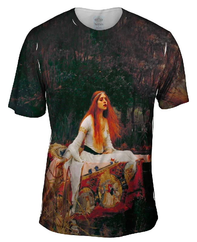 Men's mock - neck t - shirts with a modern and sleek styleJohn William Waterhouse - "The Lady Of Shalott" Men's mock - neck t - shirts with a modern and sleek styleJohn William Waterhouse - "The Lady Of Shalott"