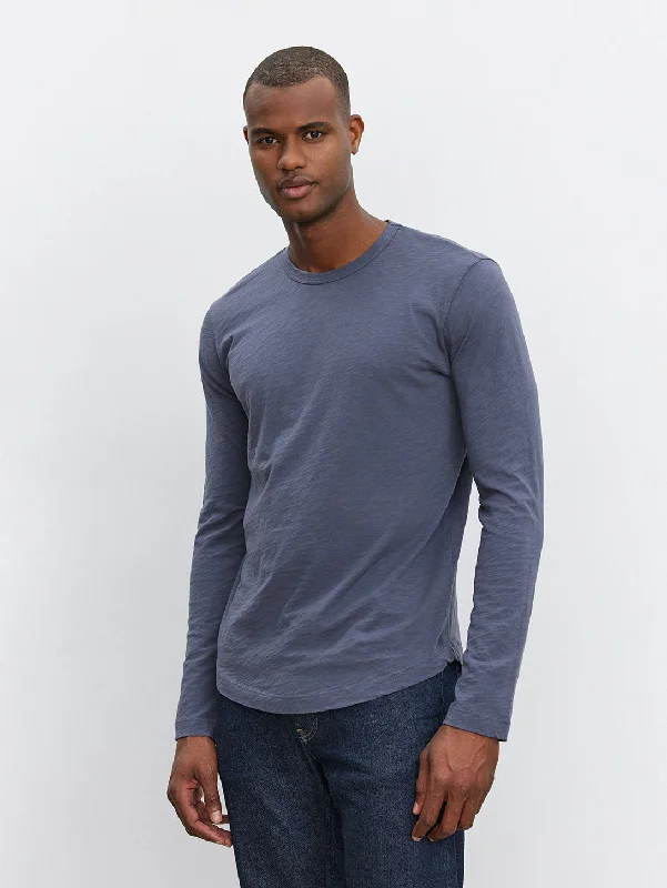 Men's UV - protection t - shirts for outdoor activities in the sunKai Slub Crew Long Sleeve Tee - Cavern Men's UV - protection t - shirts for outdoor activities in the sunKai Slub Crew Long Sleeve Tee - Cavern