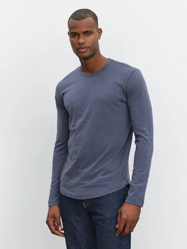 Men's antimicrobial t - shirts for odor - free freshness during travelKai Slub Long Sleeve Crew Tee - Crater Men's antimicrobial t - shirts for odor - free freshness during travelKai Slub Long Sleeve Crew Tee - Crater
