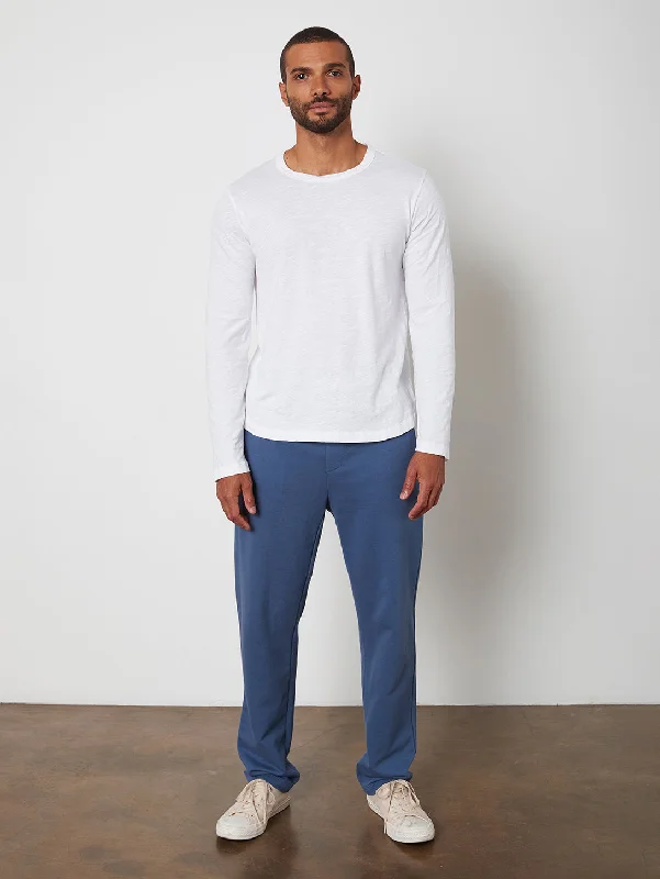 Men's mock - neck t - shirts with a modern and sleek styleKai Slub Top - White