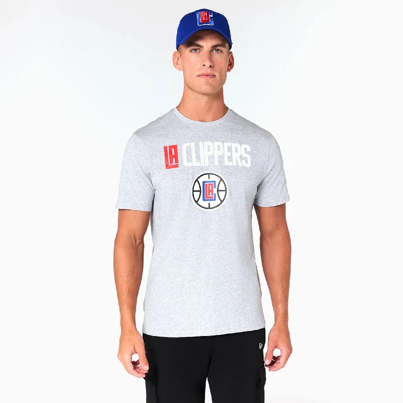 Men's tie - dye t - shirts with a bohemian styleLA Clippers NBA Grey T-Shirt