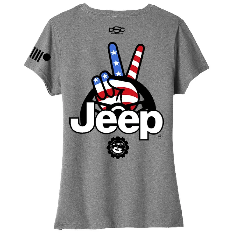 Men's tie - dye t - shirts with a bohemian styleLadies Jeep® Wave USA V-neck - Graphite Heather Men's tie - dye t - shirts with a bohemian styleLadies Jeep® Wave USA V-neck - Graphite Heather