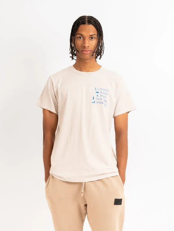 Men's eco - friendly recycled t - shirts for sustainable fashion choicesLandmarks Tee - Bone Men's eco - friendly recycled t - shirts for sustainable fashion choicesLandmarks Tee - Bone