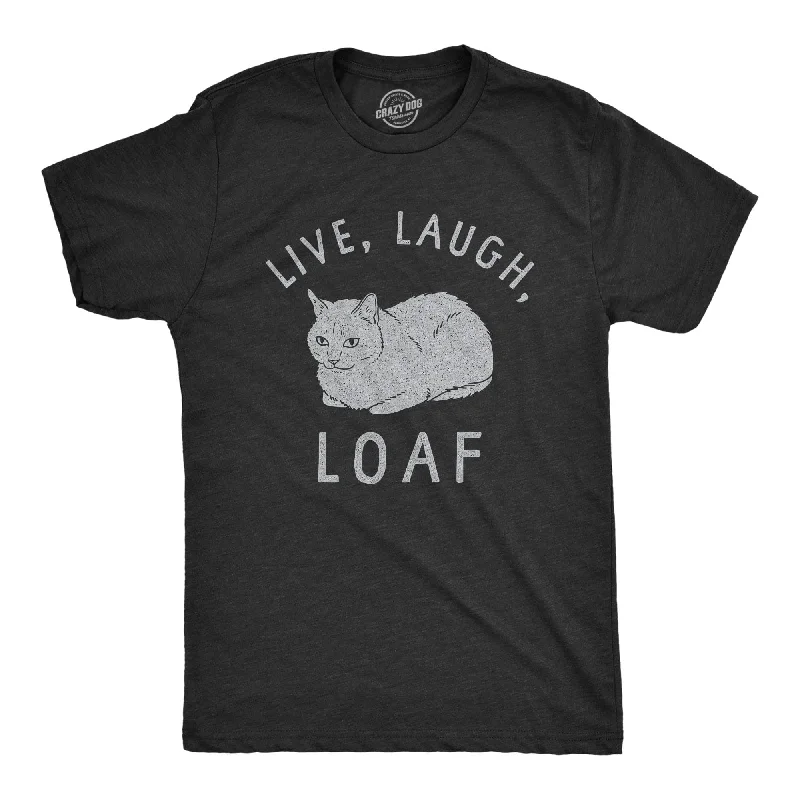 Men's polo t - shirts with a contrast collar for a preppy lookLive Laugh Loaf Men's T Shirt