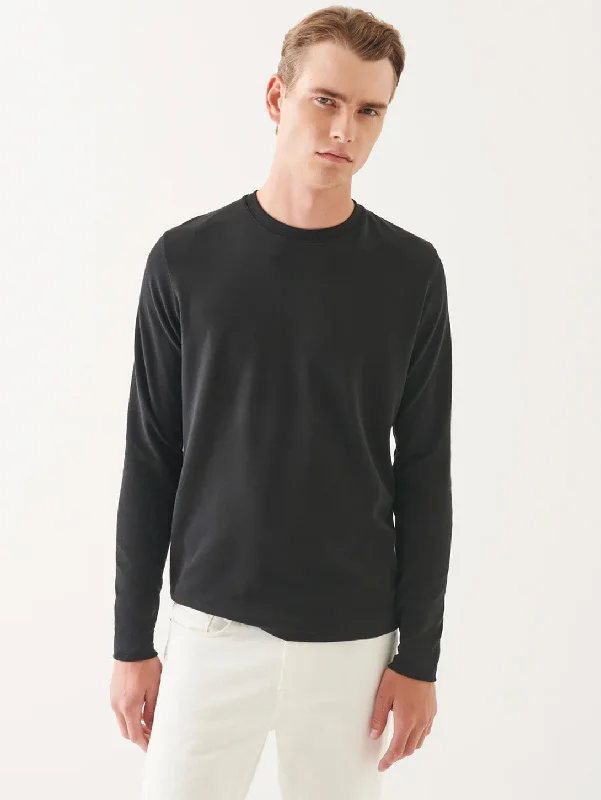Men's plus - size pocket t - shirts with a classic lookPima Cotton Stretch Long Sleeve T-Shirt - Black Men's plus - size pocket t - shirts with a classic lookPima Cotton Stretch Long Sleeve T-Shirt - Black