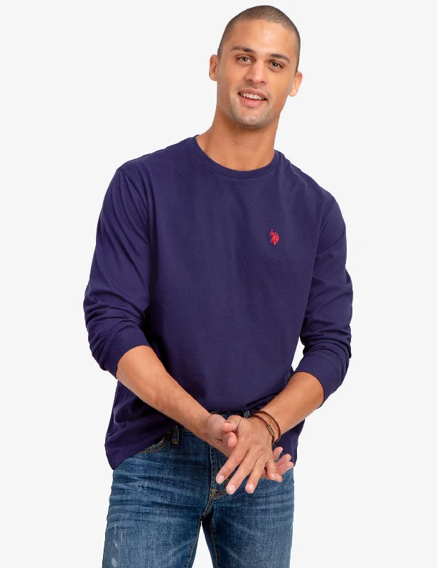 Men's smart - casual checkered t - shirts for semi - formal occasionsLONG SLEEVE SOLID T-SHIRT Men's smart - casual checkered t - shirts for semi - formal occasionsLONG SLEEVE SOLID T-SHIRT
