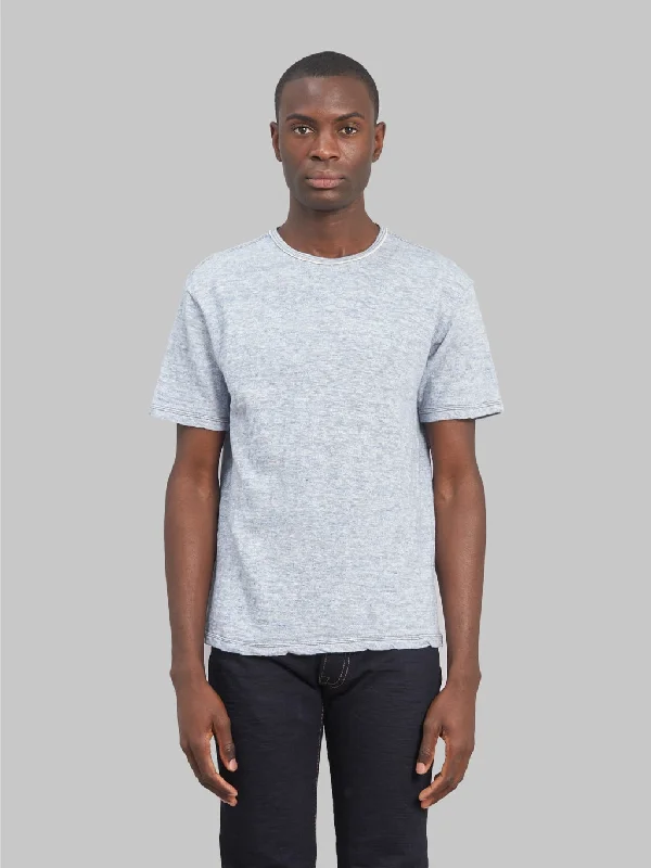 Men's plus size golf polo shirts in moisture wicking fabricLoop & Weft Super Slub Tube Knit Double Binder Crewneck T-Shirt Heather Blue Men's plus size golf polo shirts in moisture wicking fabricLoop & Weft Super Slub Tube Knit Double Binder Crewneck T-Shirt Heather Blue