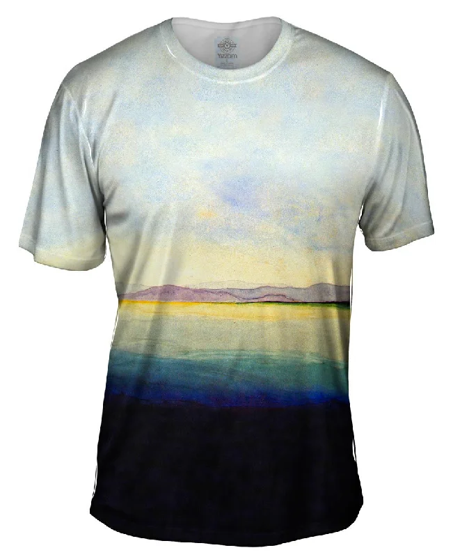 Men's moisture - wicking athletic t - shirts for intense workoutsM.C.Escher - "The Sea at the Mouth of the Ebro" (1922) Men's moisture - wicking athletic t - shirts for intense workoutsM.C.Escher - "The Sea at the Mouth of the Ebro" (1922)