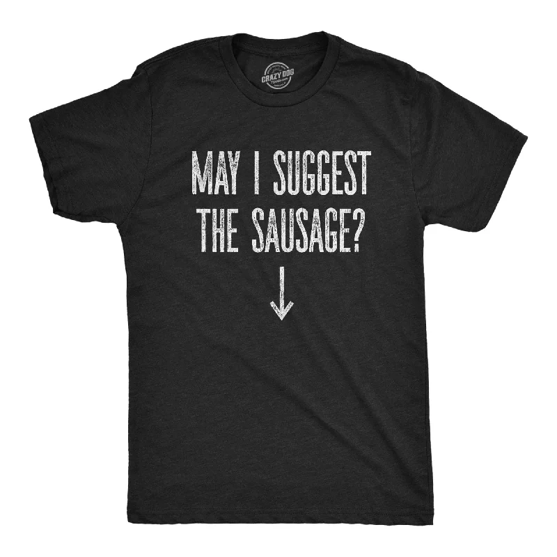 Men's tie - dye t - shirts with a bohemian styleMay I Suggest The Sausage? Men's T Shirt Men's tie - dye t - shirts with a bohemian styleMay I Suggest The Sausage? Men's T Shirt