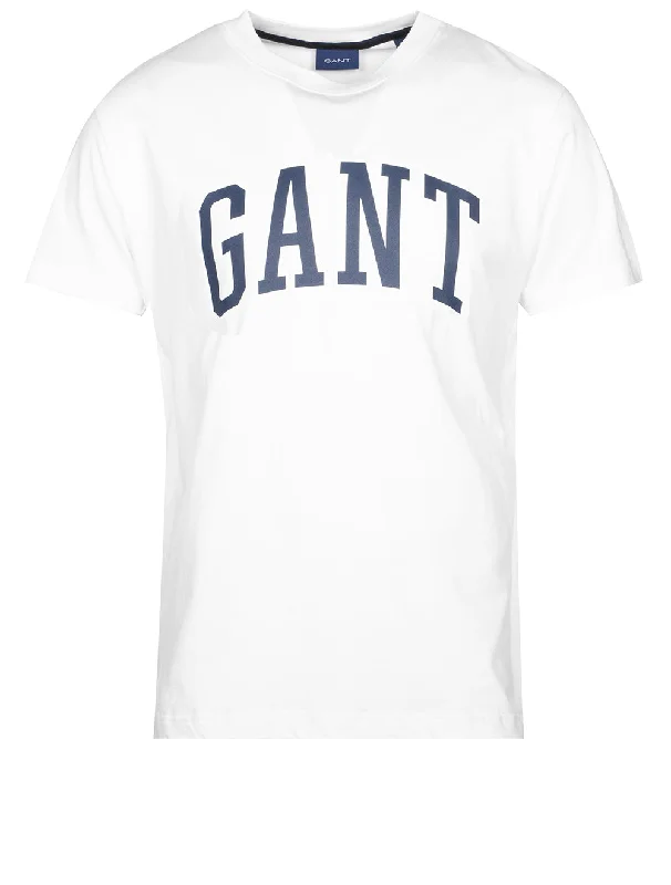 Men's button - front t - shirts with a unique artistic printT-Shirt White