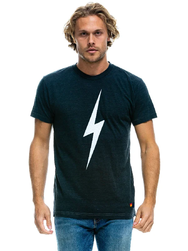 Men's organic cotton crew - neck t - shirts for everyday comfortBolt T-Shirt - Charcoal Men's organic cotton crew - neck t - shirts for everyday comfortBolt T-Shirt - Charcoal