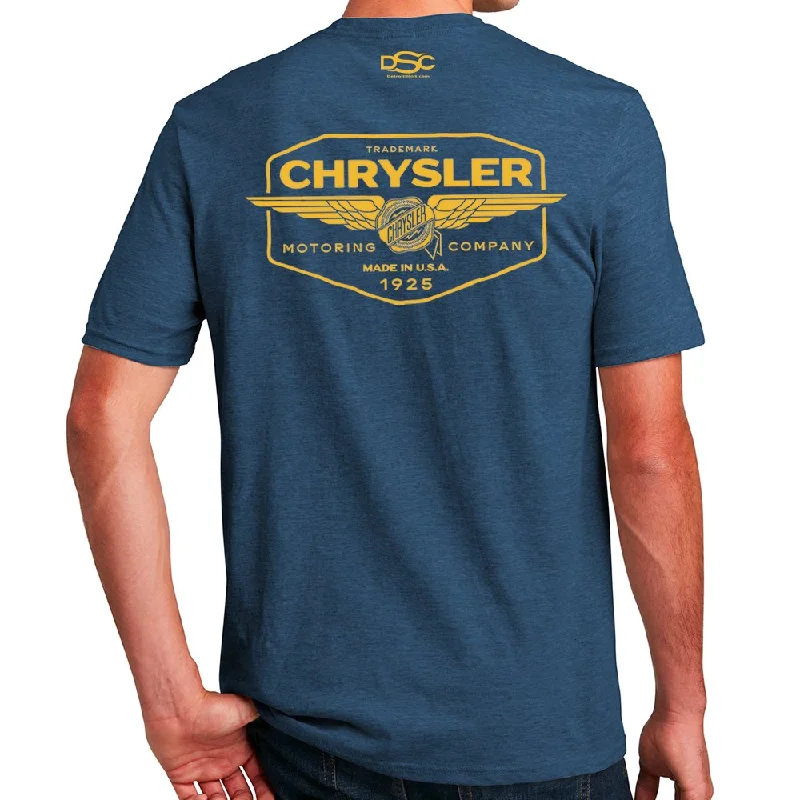 Men's v - neck muscle t - shirts for a body - building aestheticMens Chrysler 1925 T-shirt (Royal Fleck) Men's v - neck muscle t - shirts for a body - building aestheticMens Chrysler 1925 T-shirt (Royal Fleck)