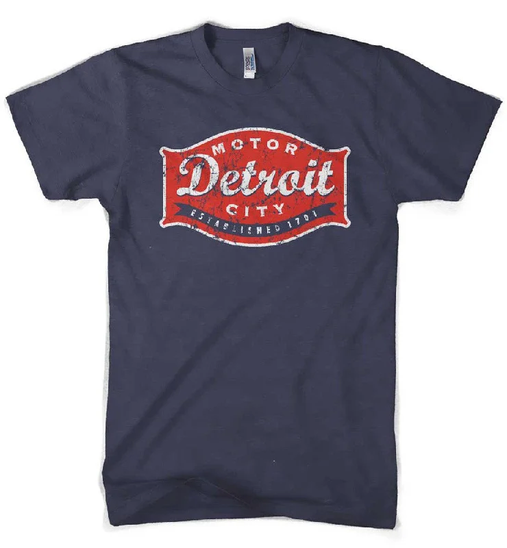 Men's antimicrobial t - shirts for odor - free freshness during travelMens Detroit Buckle T-shirt (Navy) Men's antimicrobial t - shirts for odor - free freshness during travelMens Detroit Buckle T-shirt (Navy)