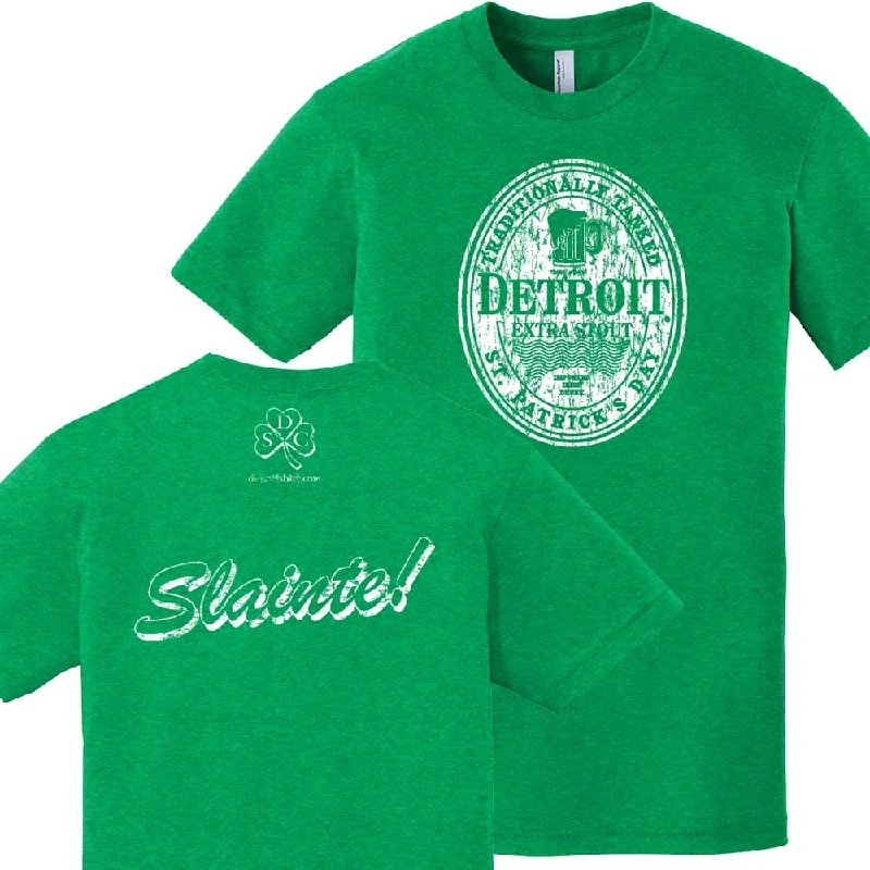Men's eco - friendly recycled t - shirts for sustainable fashion choicesMens Detroit Extra Stout St. Patrick's Day T-shirt (Heather Kelly Green) Men's eco - friendly recycled t - shirts for sustainable fashion choicesMens Detroit Extra Stout St. Patrick's Day T-shirt (Heather Kelly Green)