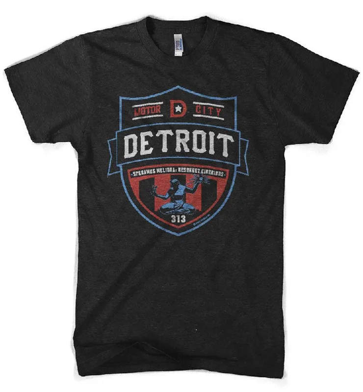 Men's eco - friendly recycled t - shirts for sustainable fashion choicesMens Detroit Shield RWB T-shirt (Heather Black) Men's eco - friendly recycled t - shirts for sustainable fashion choicesMens Detroit Shield RWB T-shirt (Heather Black)