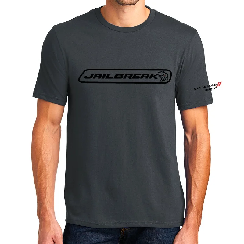 Men's moisture - wicking athletic t - shirts for intense workoutsMens Dodge SRT Hellcat JAILBREAK T-shirt - Charcoal Men's moisture - wicking athletic t - shirts for intense workoutsMens Dodge SRT Hellcat JAILBREAK T-shirt - Charcoal