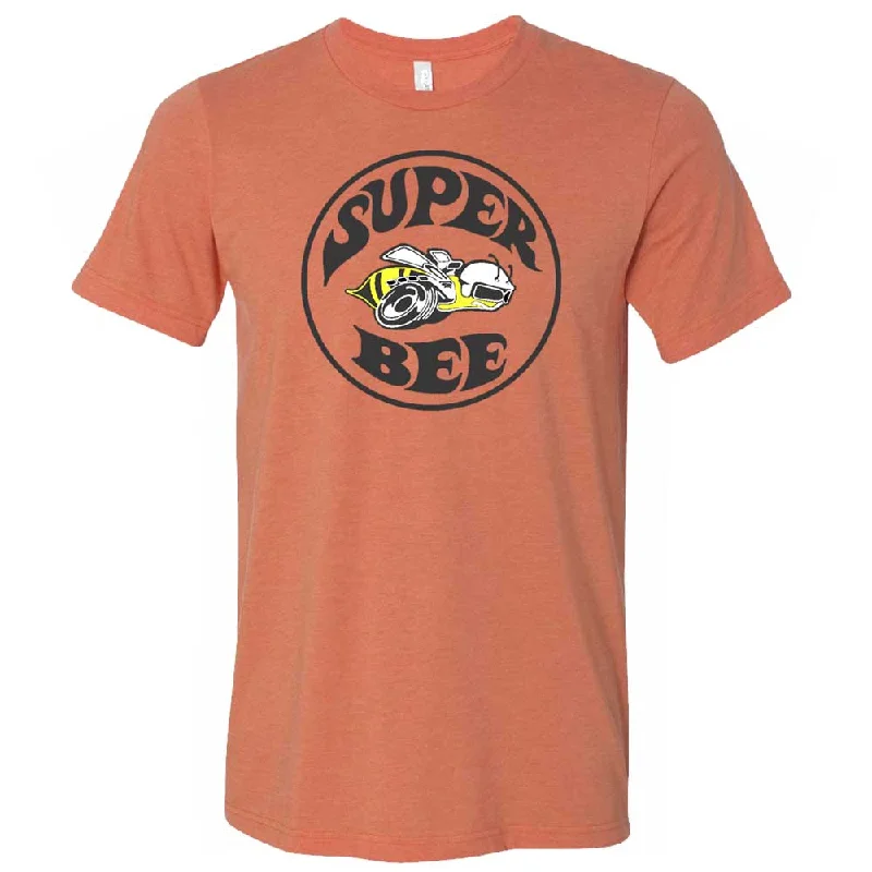 Men's short - sleeve linen t - shirts for summer beach outingsMens Dodge Super Bee T-shirt (Heather Orange) Men's short - sleeve linen t - shirts for summer beach outingsMens Dodge Super Bee T-shirt (Heather Orange)
