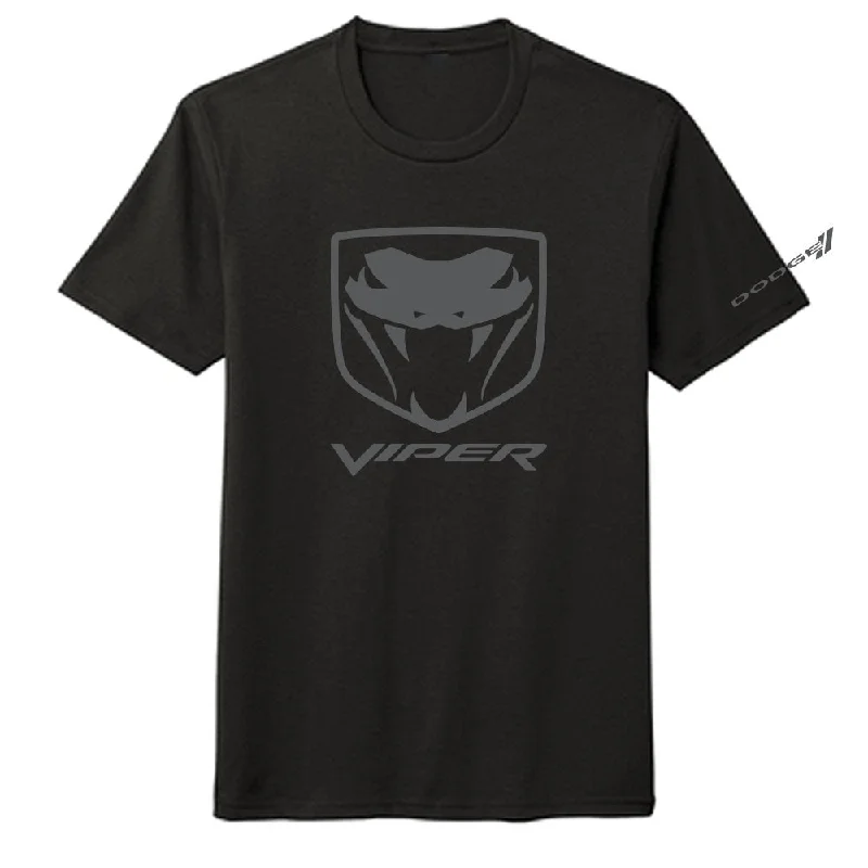 Men's thermal t - shirts with a high - neck design for cold weatherMens Dodge Viper Fangs T-shirt (Black) Men's thermal t - shirts with a high - neck design for cold weatherMens Dodge Viper Fangs T-shirt (Black)