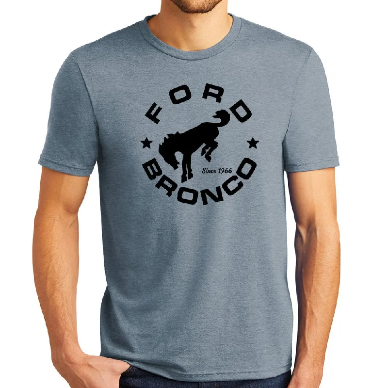 Men's eco - friendly recycled t - shirts for sustainable fashion choicesMens Ford Bronco Circle - Flint Blue Heather Men's eco - friendly recycled t - shirts for sustainable fashion choicesMens Ford Bronco Circle - Flint Blue Heather