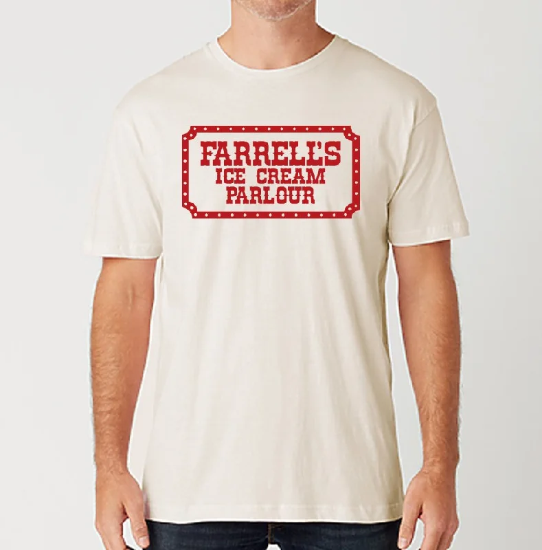 Men's smart - casual checkered t - shirts for semi - formal occasionsMens Farrell's Ice Cream Parlour T-shirt - Vintage White Men's smart - casual checkered t - shirts for semi - formal occasionsMens Farrell's Ice Cream Parlour T-shirt - Vintage White