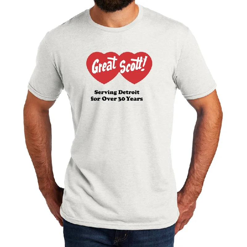 Men's plus - size pocket t - shirts with a classic lookMens Great Scott T-shirt - Triblend Vintage White Men's plus - size pocket t - shirts with a classic lookMens Great Scott T-shirt - Triblend Vintage White
