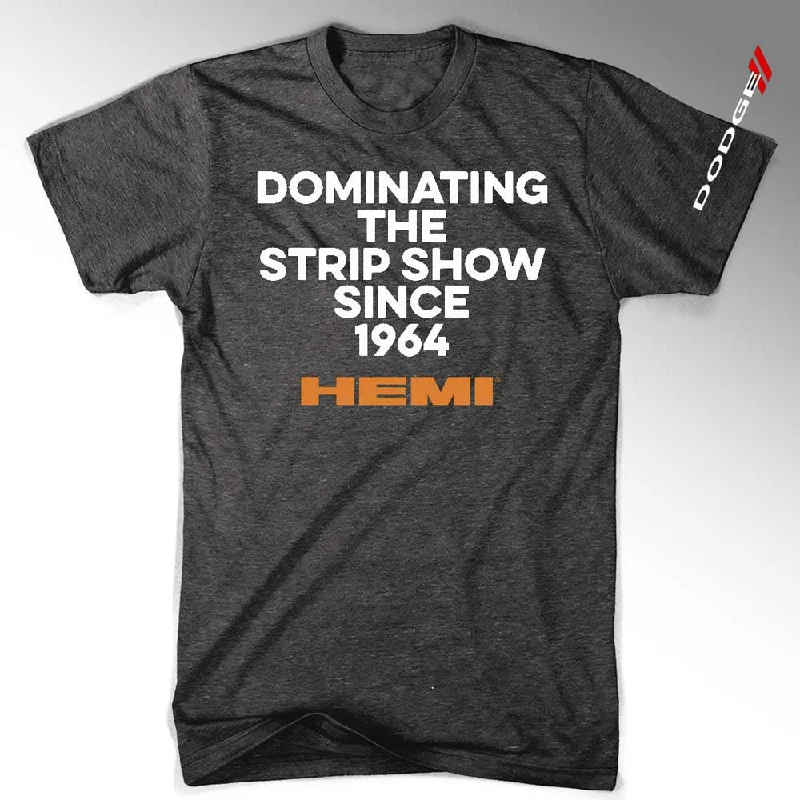 Men's UV - protection t - shirts for outdoor activities in the sunMens Hemi “Dominating the Strip Show Since 1964” T-shirt (Heather Black) Men's UV - protection t - shirts for outdoor activities in the sunMens Hemi “Dominating the Strip Show Since 1964” T-shirt (Heather Black)