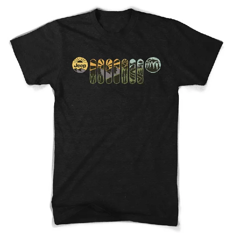 Men's tie - dye t - shirts with a bohemian styleMens Jeep® Atomic Grille T-Shirt - Black Tri-blend Men's tie - dye t - shirts with a bohemian styleMens Jeep® Atomic Grille T-Shirt - Black Tri-blend