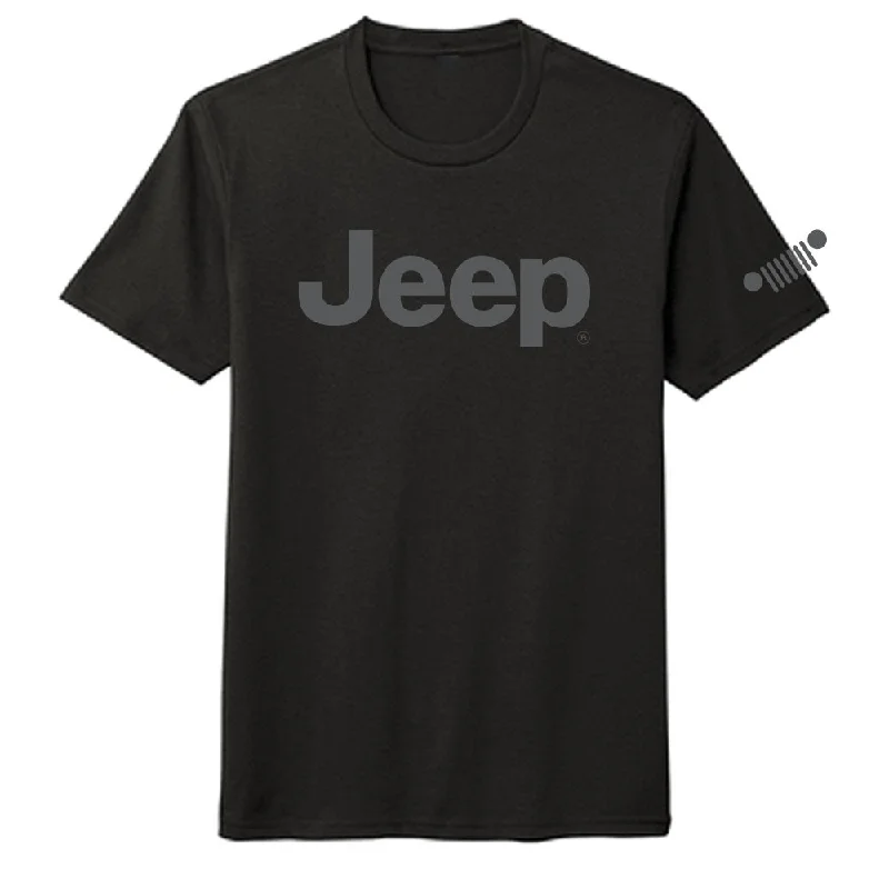 Men's smart - casual checkered t - shirts for semi - formal occasionsMens Jeep® Text Blackout T-Shirt - Black Men's smart - casual checkered t - shirts for semi - formal occasionsMens Jeep® Text Blackout T-Shirt - Black