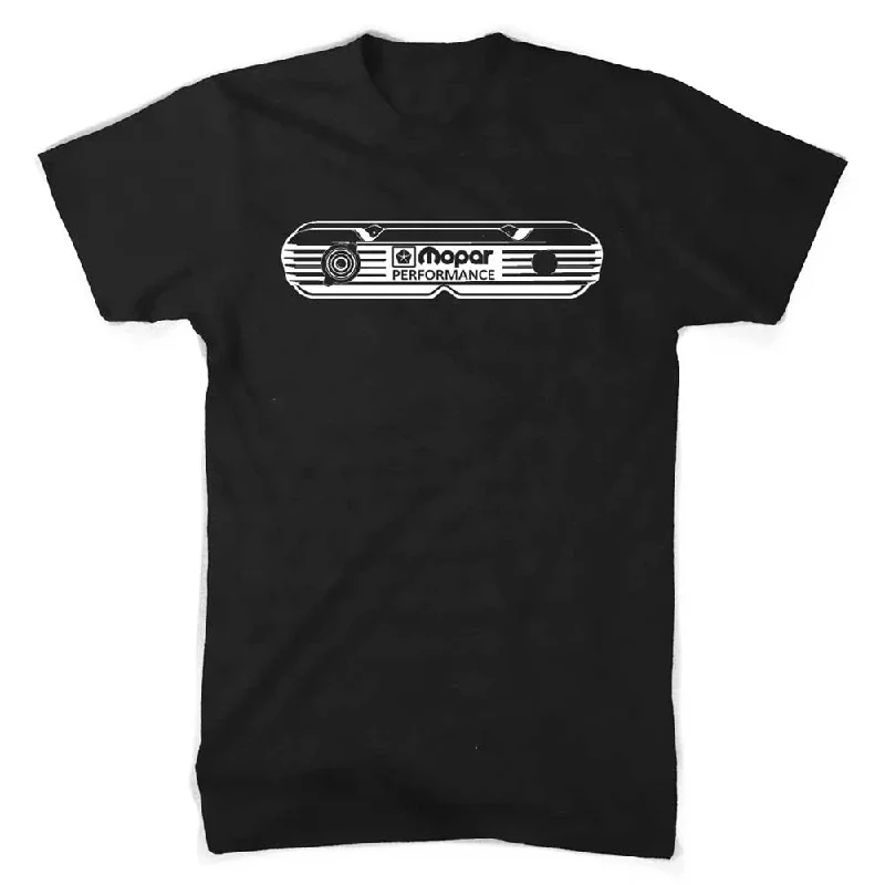 Men's ribbed t - shirts with a textured finish for added styleMens Mopar Performance Valve Cover T-shirt (Black) Men's ribbed t - shirts with a textured finish for added styleMens Mopar Performance Valve Cover T-shirt (Black)