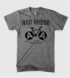 Men's long - sleeve henley t - shirts with button - down placketsMens Triblend Ann Arbor Bike T-shirt (Grey) Men's long - sleeve henley t - shirts with button - down placketsMens Triblend Ann Arbor Bike T-shirt (Grey)