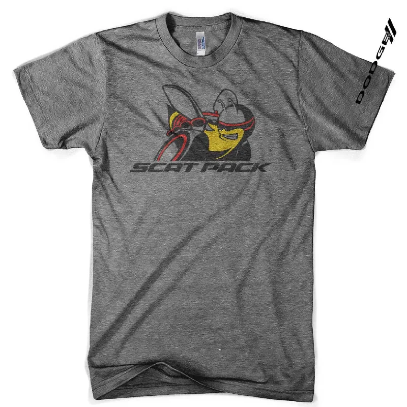 Men's ribbed t - shirts with a textured finish for added styleMens Triblend Dodge Scat Pack T-shirt (Grey) Men's ribbed t - shirts with a textured finish for added styleMens Triblend Dodge Scat Pack T-shirt (Grey)