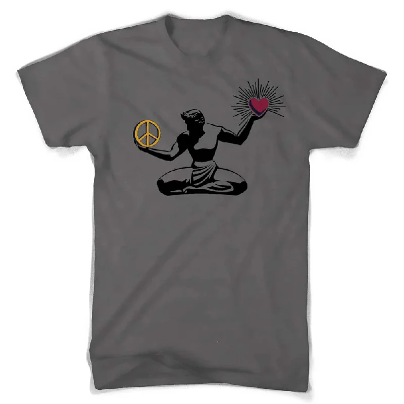 Men's lightweight performance t - shirts for running marathonsMens Peace Love Detroit T-shirt - Charcoal Men's lightweight performance t - shirts for running marathonsMens Peace Love Detroit T-shirt - Charcoal