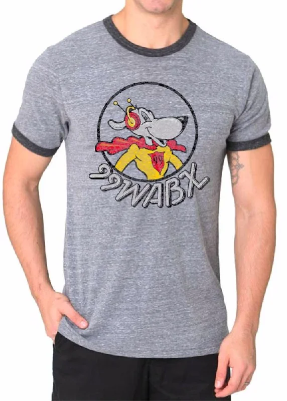 Men's v - neck muscle t - shirts for a body - building aestheticMens Triblend WABX Ringer T-shirt (Grey) Men's v - neck muscle t - shirts for a body - building aestheticMens Triblend WABX Ringer T-shirt (Grey)
