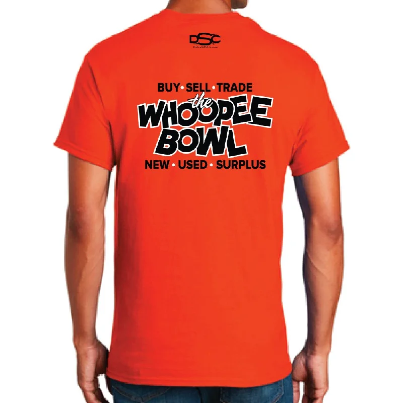 Men's ribbed t - shirts with a textured finish for added styleMens Whoopee Bowl Sign - Orange Men's ribbed t - shirts with a textured finish for added styleMens Whoopee Bowl Sign - Orange