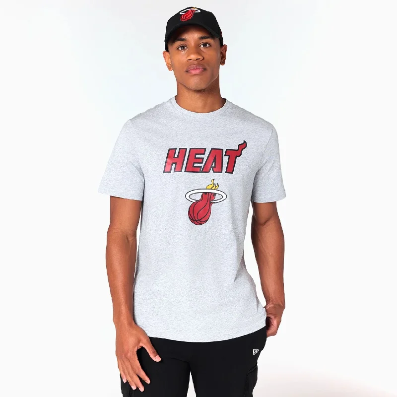 Men's lightweight performance t - shirts for running marathonsMiami Heat NBA Grey T-Shirt
