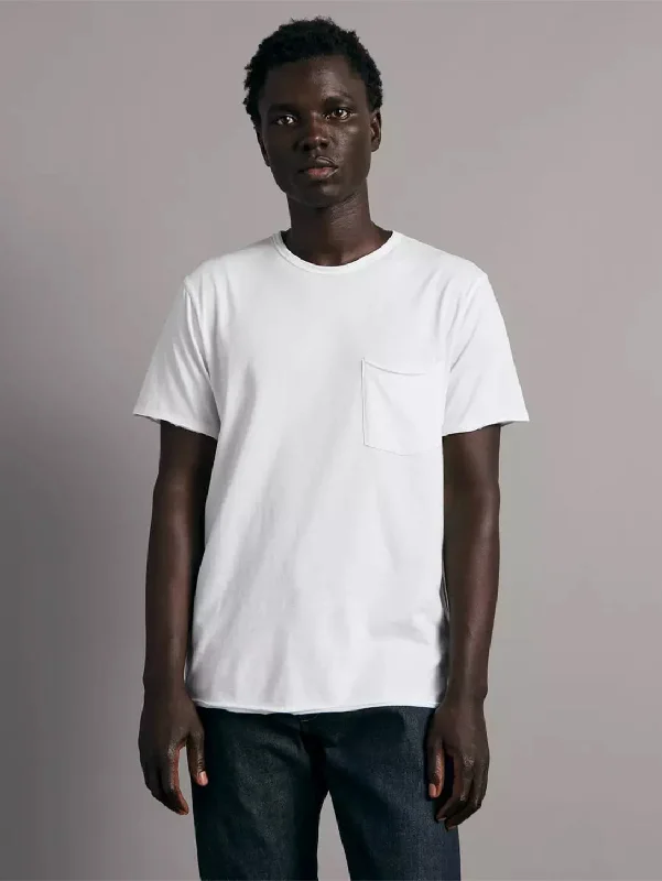 Men's UV - protection t - shirts for outdoor activities in the sunMiles One Pocket Tee - White Men's UV - protection t - shirts for outdoor activities in the sunMiles One Pocket Tee - White