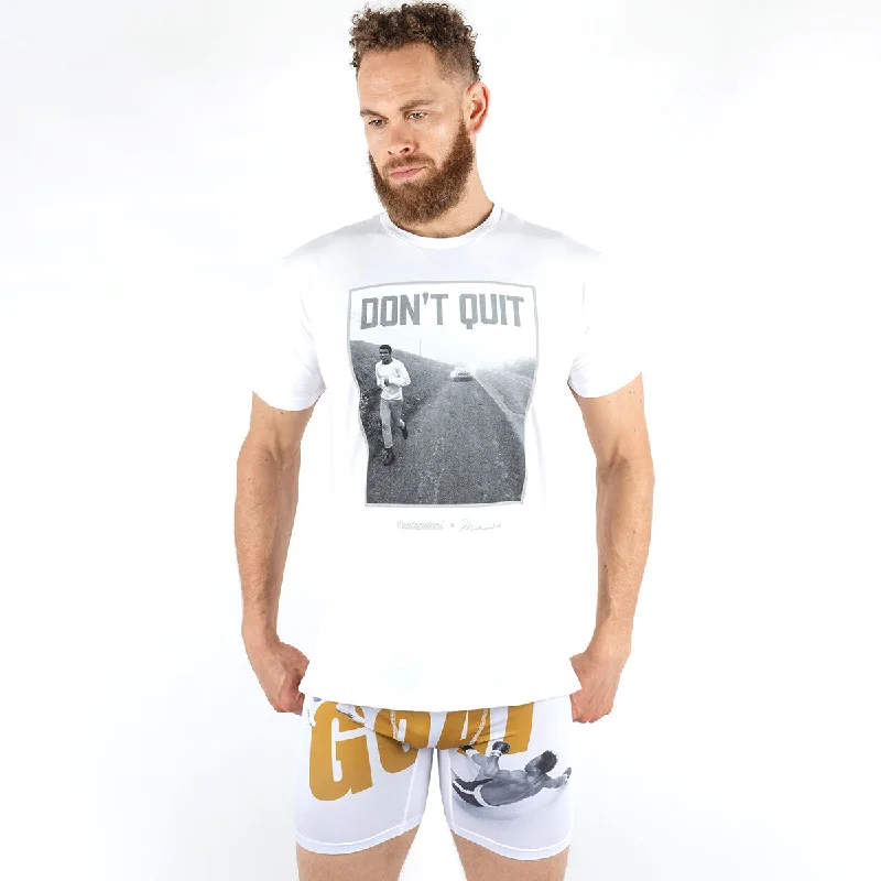 Men's eco - friendly recycled t - shirts for sustainable fashion choicesMUHAMMAD ALI DON'T QUIT SHIRT Men's eco - friendly recycled t - shirts for sustainable fashion choicesMUHAMMAD ALI DON'T QUIT SHIRT